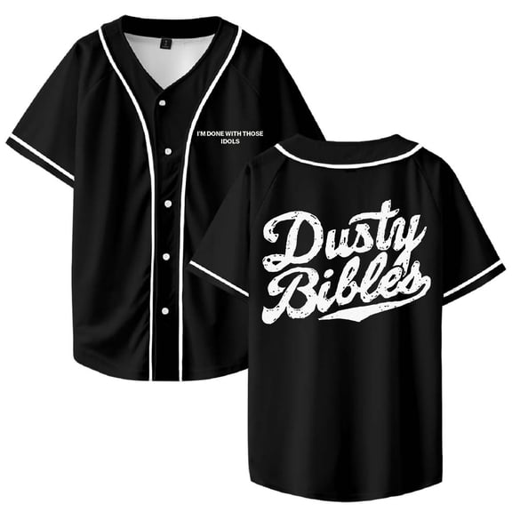 Josiah Queen Dusty Bibles Merch Baseball Jersey Shirt V-Neck Women Men Short Sleeve Streetwear Clothes