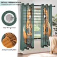 thumbnail image 5 of Fox Hoodie Green Blackout Curtains Thermal Insulation 63 inch Grommet for Bedroom Living Room Bathroom Kitchen Windows 2 Pack, 5 of 6