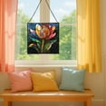 thumbnail image 5 of Tulip Flower Stained Glass Panel Suncatcher Square Window Hanging, 8 Inch Real Glass Decorative Art Sun Catcher for Home, Gift, and Garden Decor 78OR3, 5 of 6
