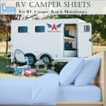 thumbnail image 2 of RV Camper King 72" X 80" Sheet Set 600 Thread-Count 100% Egyptian Cotton 15-Inch Deep Pockets - Made for RV - Sky Blue Color, 2 of 7