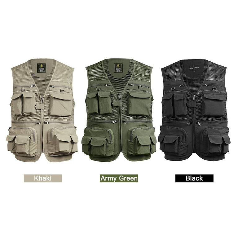 Maboto Fishing Vest, Breathable Mesh, Zipper Pockets