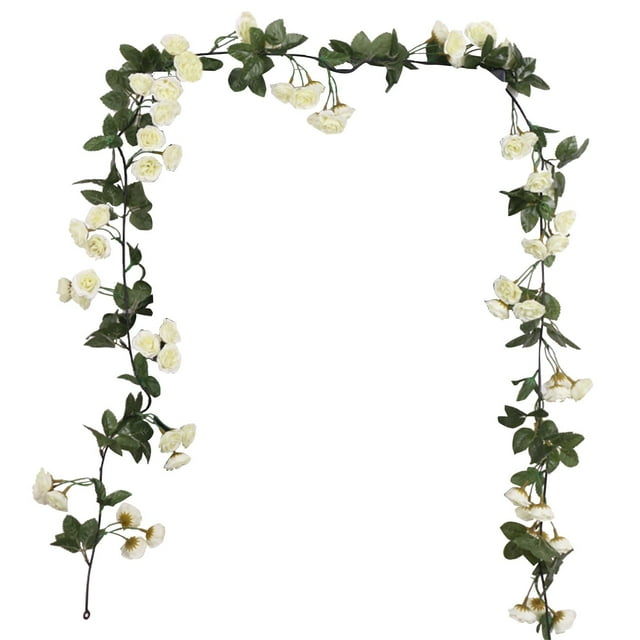 Hanging Flowers Artificial Decor 69 Heads Artificial Rose Hanging Silk Roll Flowers for Wall Decor Rattan Silk Roses Artificial Flowers Red Roses Artificial Flowers