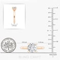 thumbnail image 5 of Bling Craft Solitaire Moissanite Engagement Ring for Women 14K Rose Gold Plated 5CT 11MM Round Cut D Color VVS1 Clarity 925 Sterling Silver Wedding Promise Rings Size 10, 5 of 6