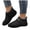 Black, variant on Womens Mens Winter Snow Boots Comfortable Fleece Lined Ankle Booties Waterproof Slip on Outdoor Sneakers Walking Shoes Grey 7