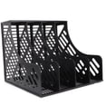thumbnail image 1 of Large Capacity Document Tray 4 Grid File Holder, Durable Plastic, Ventilated Design for Office, Classroom, 1 of 8