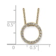 thumbnail image 3 of Auriga 14K Yellow Gold 1.4 mm Diamond Circle Necklace for Women 18", 3 of 5