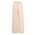 thumbnail image 6 of Pants for Women Women's Casual Fashion Solid Colour Cotton Linen Casual Pants Wide Leg Trousers Sweatpants with Pockets Womens Pants Kagetolytai Beige XL, 6 of 7