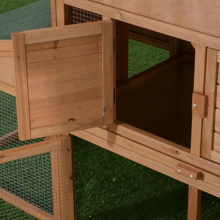 Pawhut 91 sales deluxe rabbit hutch