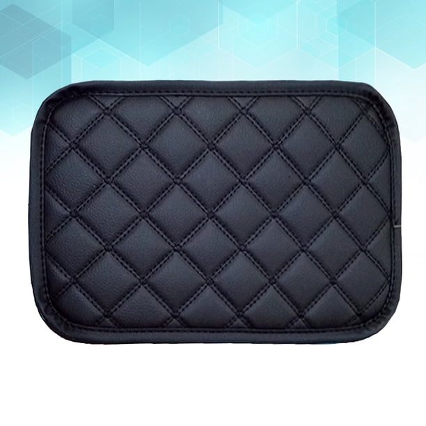 unbranded Car Armrest Console Box Pad Negro Con Costuras Finas Y Material Antideslizante Para Auto