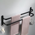 thumbnail image 2 of Langgg Rustproof Towel Bar Shower Towel Rack Kitchen Bathroom 2 Layer 50cm, 2 of 8