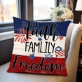 thumbnail image 2 of Qocolhg Independence Day Pillow Covers 18x18 inch, Red White and Blue Star Stripes American Flag Throw Pillows Patriotic Decor Memorial Day Pillowcase Outdoor Decorations Linen Cushion Case for Home, 2 of 6