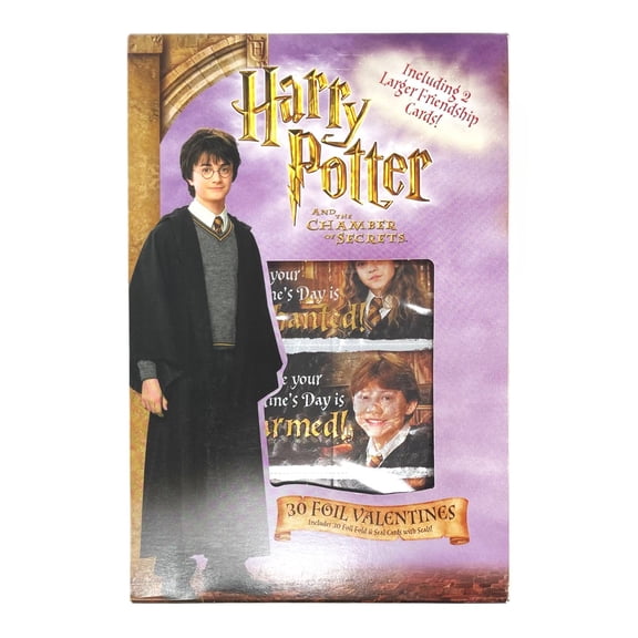 2002 Harry Potter Foil Valentines Day Cards - Pack of 30