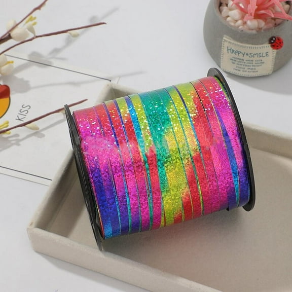 500 Yard Rainbow Curling Ribbon – Metallic Shiny Ribbon for Gift Wrapping and Decorations