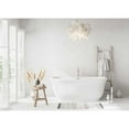 thumbnail image 2 of Elegant Kitchen & Bath BT10259GW-BNK 59 in. Soaking Bathtub, Glossy White with Brushed Nickel Trim, 2 of 8