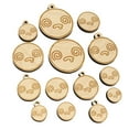 thumbnail image 1 of Kawaii Cute Dazed Confused Drool Face Wood Mini Charms Shapes DIY Craft Jewelry - No Hole - 18mm (17pcs), 1 of 7