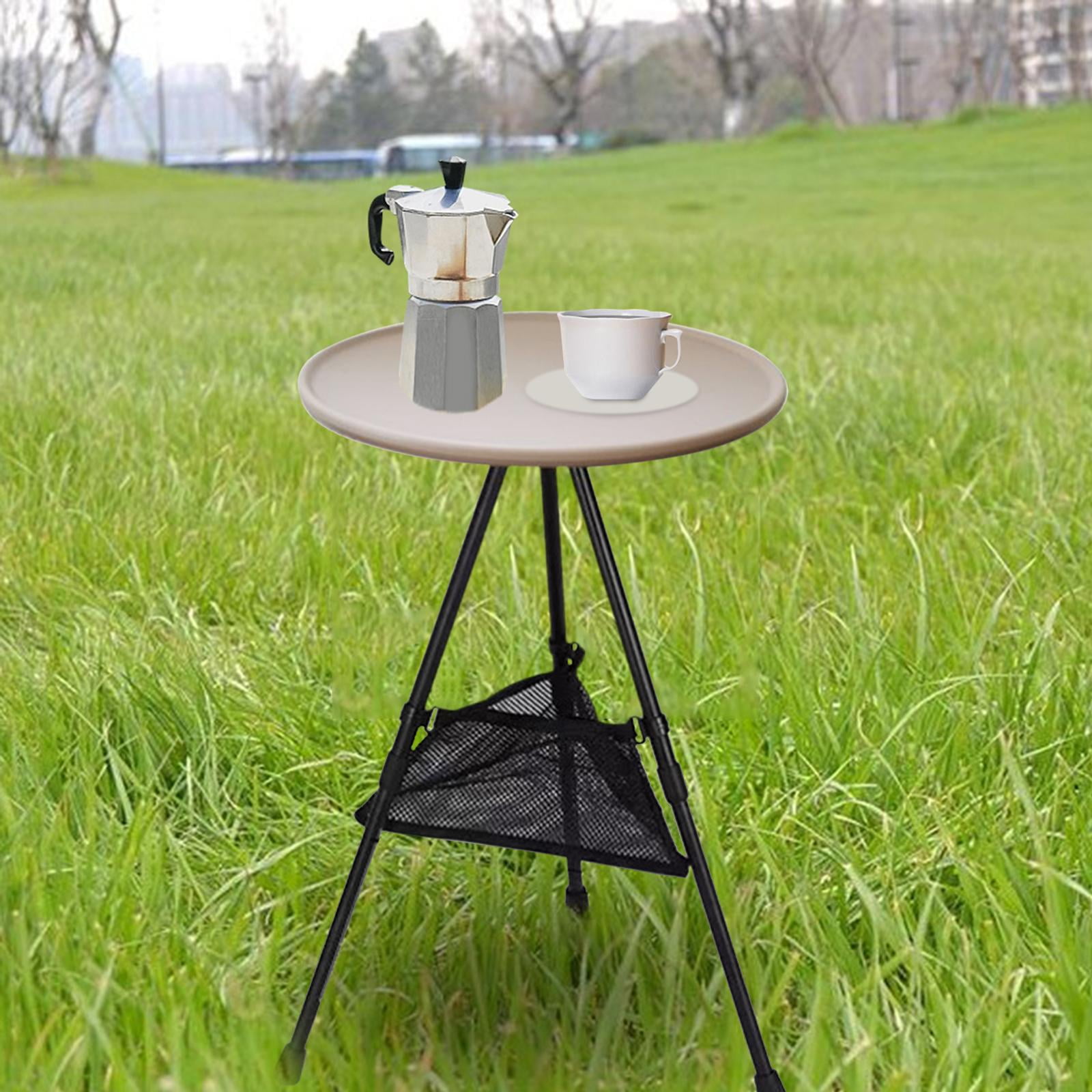 folding desk,Foldable Picnic Table Camping Folding Table,Outdoor Round Table  Small Tea Coffee Table,Lightweight Beach Table Patio Dining Side Table,Fishing  Tent Garden Table with Mesh Pocket 