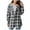 Black, variant on Njoeus Classic Plaid Hoodies for Women - Flannel Long Sleeve Button-Up Drawstring Shirt Jacket with Pockets Casual Outfits