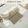 thumbnail image 6 of SIXHOME 18"x30" Bathroom Rug Non-Slip Absorbent Bath Mat Quick Dry Thin Soft Woven Boho Floor Mat Durable Textured Look Brown, 6 of 8
