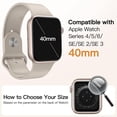 thumbnail image 2 of YanonmyfdFunda Impermeable con Protector de Pantalla para Apple Watch SE 3/2/1 (2025/2022/2020) / Series 6 5 4 40mm, Cristal Vidrio Templado Incorporado Carcasa Completa, 2 Unidades (Blanco Estrella), 2 of 19