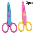 thumbnail image 2 of Coofit 2 Pairs Paper Edge Scissors DIY Scrapbooking Scissors Craft Scissors for Kids, 2 of 8