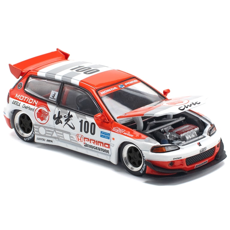 Pop Race, Die Cast Model Car, Pandem Civic EG6 V1.5 RHD #100