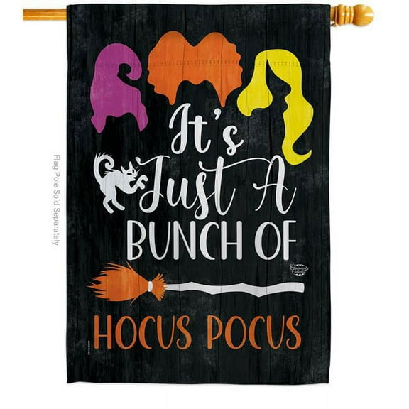 Ornament Collection H190179-BO 28 x 40 in. Falltime Halloween Bunch of Hocus Pocus House Flag