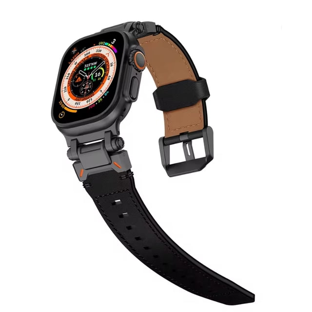 Correa De Lujo Para Apple Watch Piel Y Titanio Premium, Compatible con 42/44/45/49mm