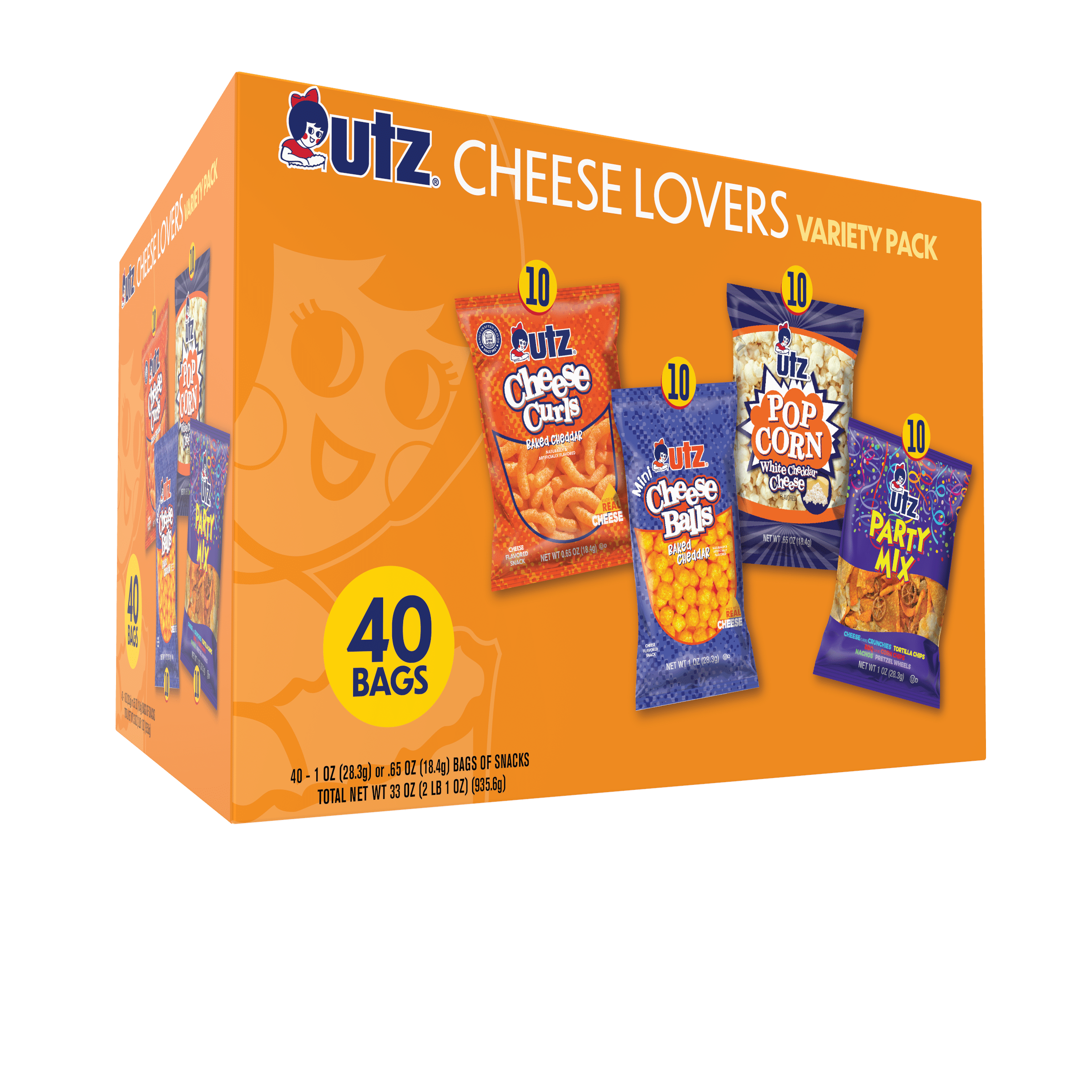 UTZ Cheese Lovers Variety Pack 40 ct