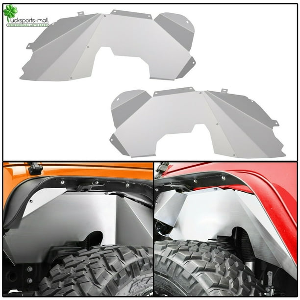 Front Aluminum Inner Fenders Kit Liner Flares For 0718 Jeep Wrangler