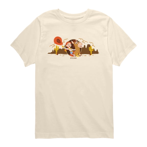 Toy Story 5 - Jessie and Bullseye - Youth Boys Short Sleeve Graphic T-Shirt
