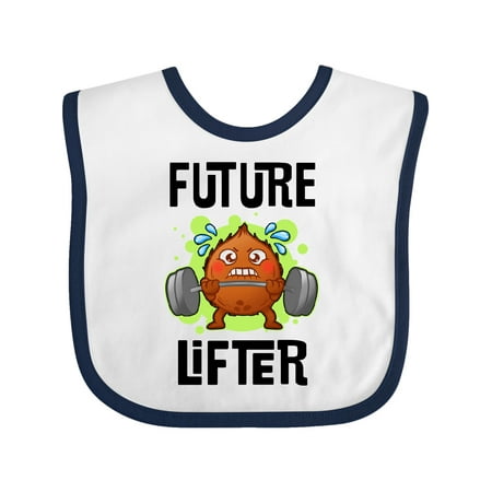 

Inktastic Weightlifting Funny Future Lifter Gift Baby Boy or Baby Girl Bib