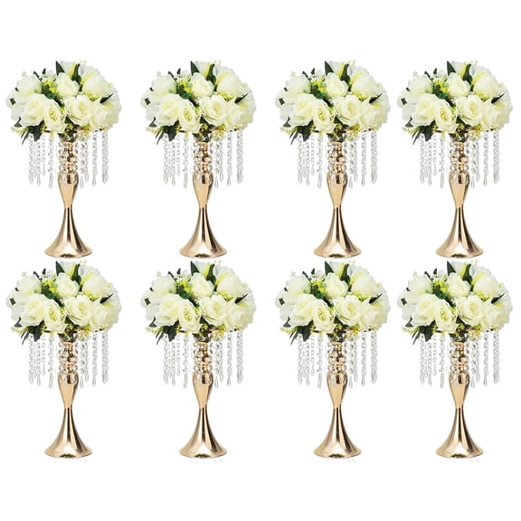 8 Pcs Gold Flower Vase for Table Centerpiece, Metal Vases Wedding Centerpiece for home decor,Ceremony,Graduate Ceremony