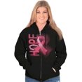 thumbnail image 3 of Hope Breast Cancer Awareness Warrior Zip Hoodie Sweatshirt Women Brisco Brands S, 3 of 6