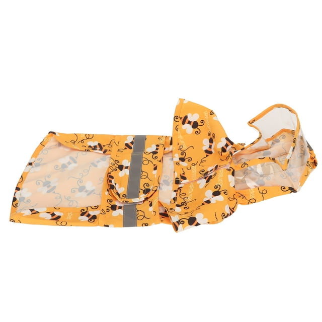 Imperméable pour Chien, Modèle d'Abeille Réglable Réfléchissant Chiot Veste de Poncho de Pluie Respirante Portable pour le Camping pour la Marche S, M, L, XL, XXL