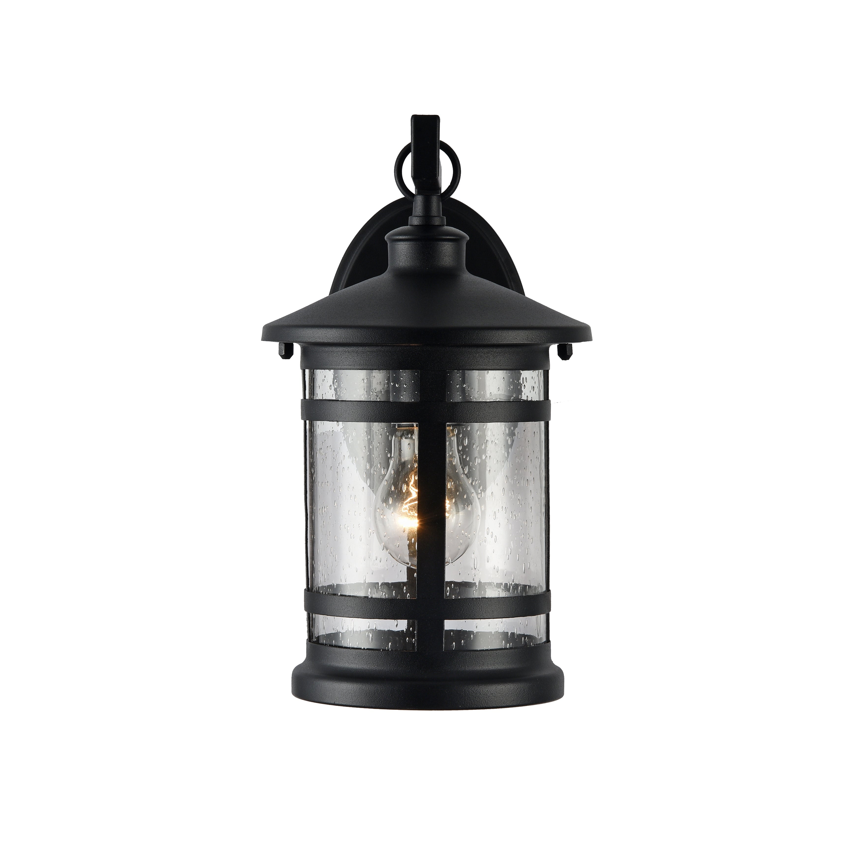 RADIANCE Goods Transitional 1 Light Textured Black Outdoor Wall Sconce 11" Tall