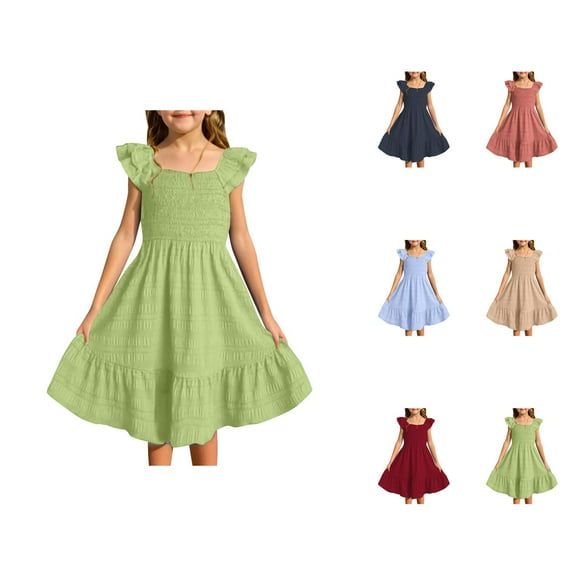 Girls Dress Girls Princess Dress Girls Summer Dresses Smocked Sleeveless