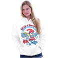 thumbnail image 4 of Retro Smurfs Cartoon 4th of July Unisex Plus Size Hoodie Brisco Brands 3X, 4 of 5