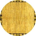 thumbnail image 1 of Ahgly Company Indoor Round Abstract Yellow Modern Area Rugs, 8' Round, 1 of 4