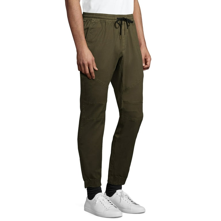 No Boundaries Men s and Big Men s Woven Seamed Twill Jogger Pants