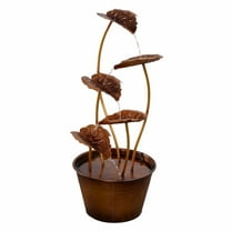 Hi-Line Gift Ltd. Zinc Metal Flower Fountain with Pump