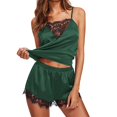 thumbnail image 2 of Womens Pajama Set 2 Piece PJ Set Camisole Shorts Sleepwear V Neck Soft Sleepwear, Lace Trim PJ Set, 2 of 6
