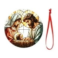 thumbnail image 2 of Adornos navideños, adornos para árboles de Navidad, decoración de belén, árbol de Navidad de madera, decoración para coche, regalos religiosos sagrados, belén, decoración navideña, regalos, colgante d, 2 of 9