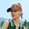 thumbnail image 6 of Disketp Vector Mexican Otomi Style Bright Sun Visors For Women Men Unisex Tennis Golf Visor Hat Adjustable Summer Hats Sport Outdoor Visor Hat Uv Protection Cap, 6 of 8