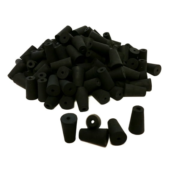 Stoppers, Rubber Size 000, 1-Hole. Pack 1-Pound.