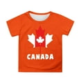 thumbnail image 1 of GDREDA Canada T-Shirts à Imprimé Drapeau Canada Day T-Shirt à Manches Courtes pour Filles T-Shirt d'Été à Col Rond Coupe Décontractée T-Shirts Basiques, 1 of 4