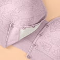 thumbnail image 3 of CLOISE Bras for Women Front Closure Plus Size Front Closure No Underwire Daisy Bras for Older Women Wireless Full Coverage Push up Front Snap Daisy Bra for Seniors Everyday Bras Purple XL, 3 of 4
