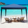 thumbnail image 4 of Costway Patio 10x10ft Outdoor Instant Pop-up Canopy Folding Sun Shelter Carry Bag Navy, 4 of 8
