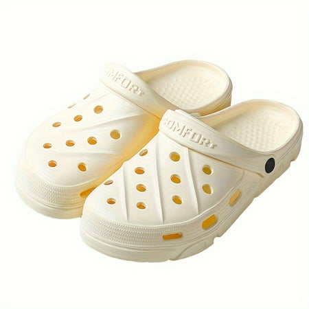 

Men s Solid Clogs Slip-on Closed Toe Sandals Soft Sole Walking Shoes Outdoor Garden Shoe Beach Sandals Quick Drying Sandals