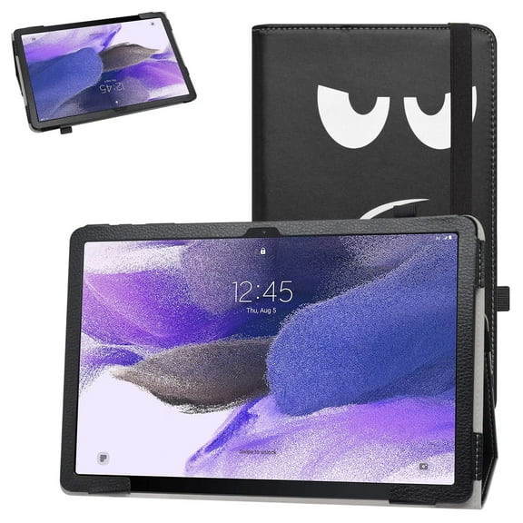 Labanema 12.4" Samsung Galaxy Tab S7 FE (SM-T736B T730 T733) Case, PU Leather Folio Stand Protective Case, Cover for 12.4" Samsung Galaxy Tab S7 FE (SM-T736B T730 T733) (Big Eyes)