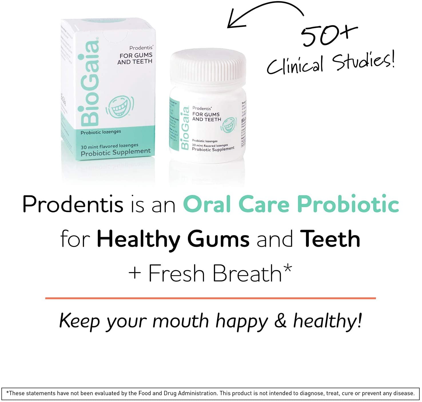 Buy BioGaia Prodentis Mint Lozenges, A Dental Probiotic For Men And ...